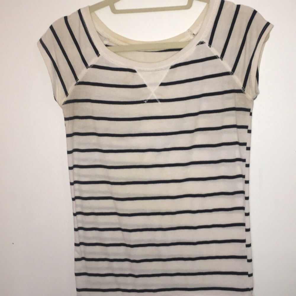 black & white striped tee